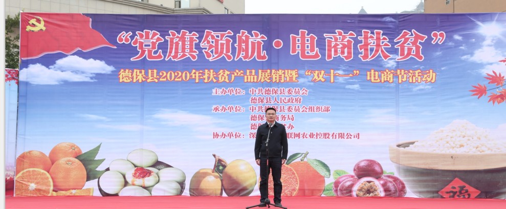 为农产品代言！德保县举行“党旗领航 • 电商扶贫”扶贫产品展销暨“双十一”电商节