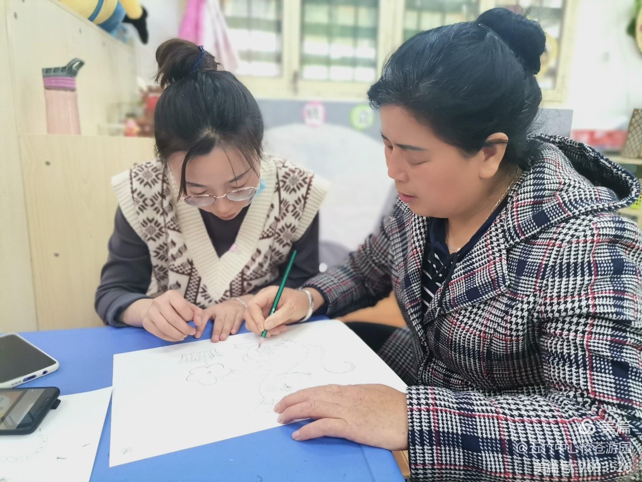 培训 学习 提升 --鄠邑区苍游幼儿园教师农民画培训活动