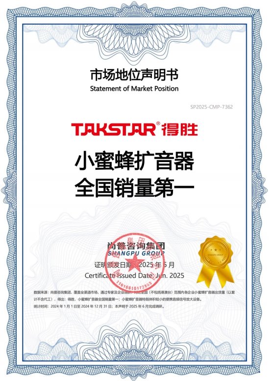 得胜凭借创新能力与品类销冠,打造小蜜蜂扩音器行业新传奇 得胜凭借创新能力与品类销冠,打造小蜜蜂扩音器行业新传奇