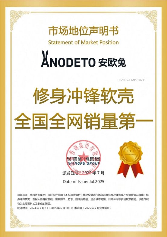 ANODETO安欧兔修身冲锋软壳：以创新设计强势破局，全网销量第一