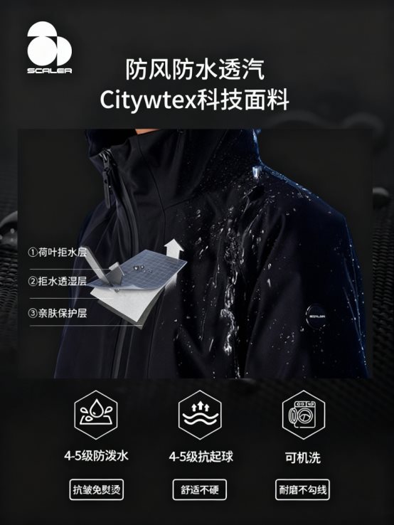 思凯乐荣获四合一鹅绒冲锋衣开创者市场地位声明